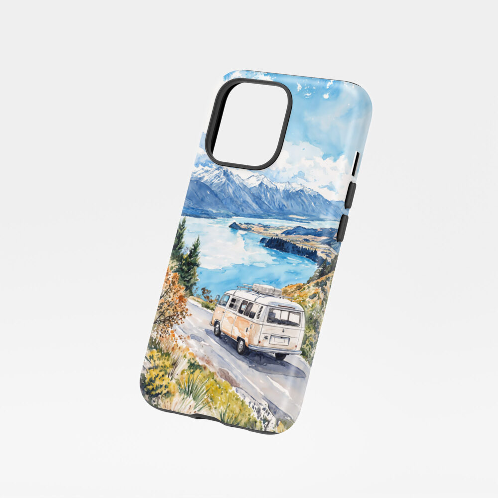 01 - Mount Cook Road NZ Watercolor Art Phone Case - Floating.jpg 01 - Mount Cook Road NZ Watercolor Art Phone Case - Floating.jpg
