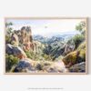 01 - Pinnacles National Park Watercolor - Horizontal Art - Digital Download - Main.jpg