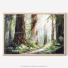 01 - Redwood National Park Watercolor - Horizontal Art - Digital Download - Main.jpg