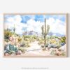 01 - Saguaro National Park Watercolor - Horizontal Art - Digital Download - Main.jpg