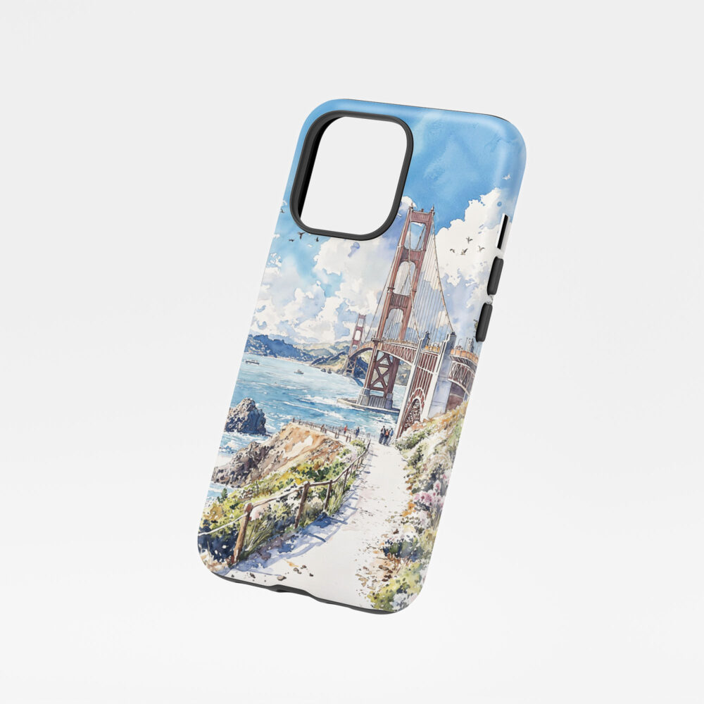 01 - San Francisco Golden Gate Bridge - Watercolor Art Phone Case - Floating.jpg 01 - San Francisco Golden Gate Bridge - Watercolor Art Phone Case - Floating.jpg