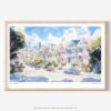 01 - San Francisco Painted Ladies Watercolor Art - Horizontal Art - Digital Download - Main.jpg