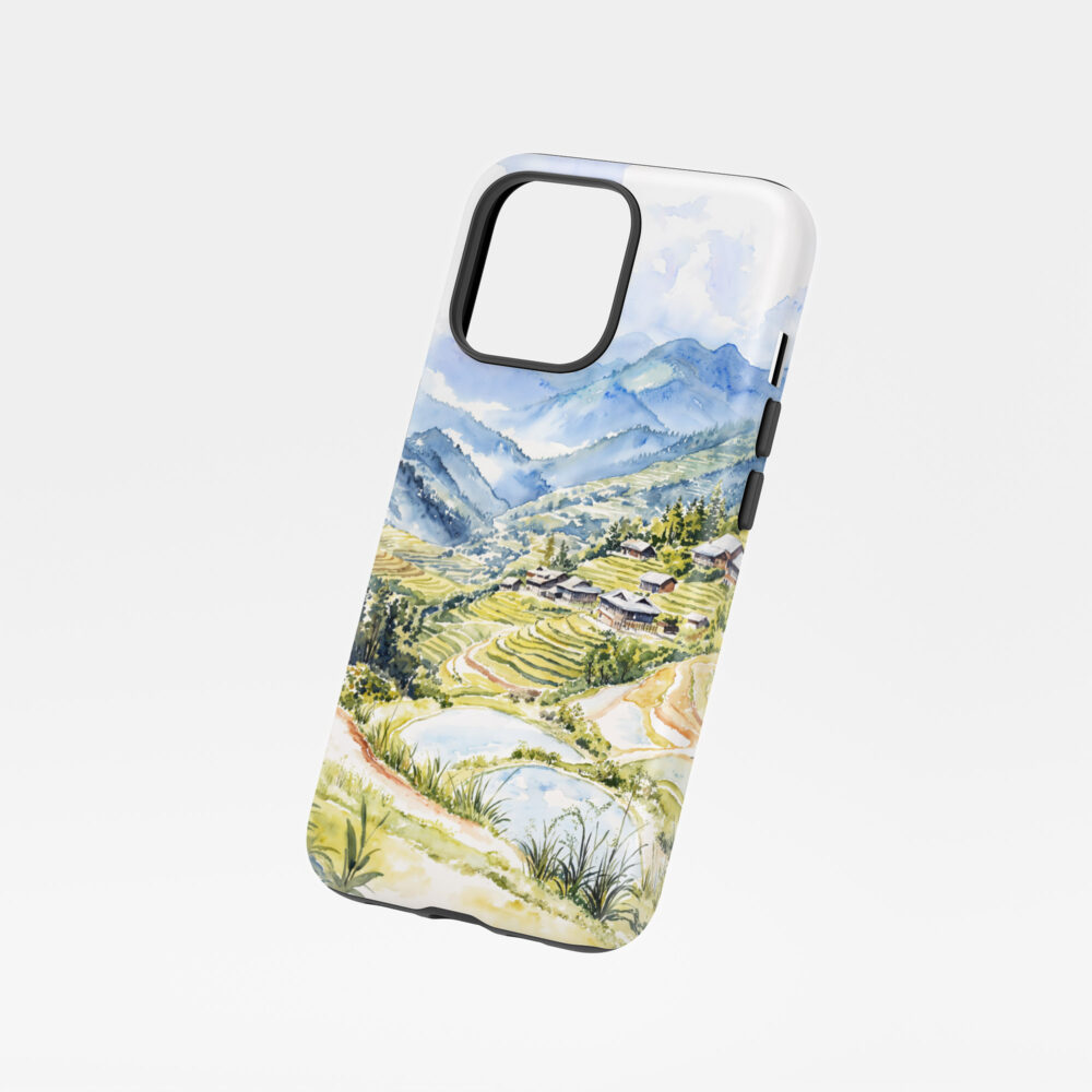 01 - Sapa Vietnam Watercolor Art Phone Case - Floating.jpg 01 - Sapa Vietnam Watercolor Art Phone Case - Floating.jpg