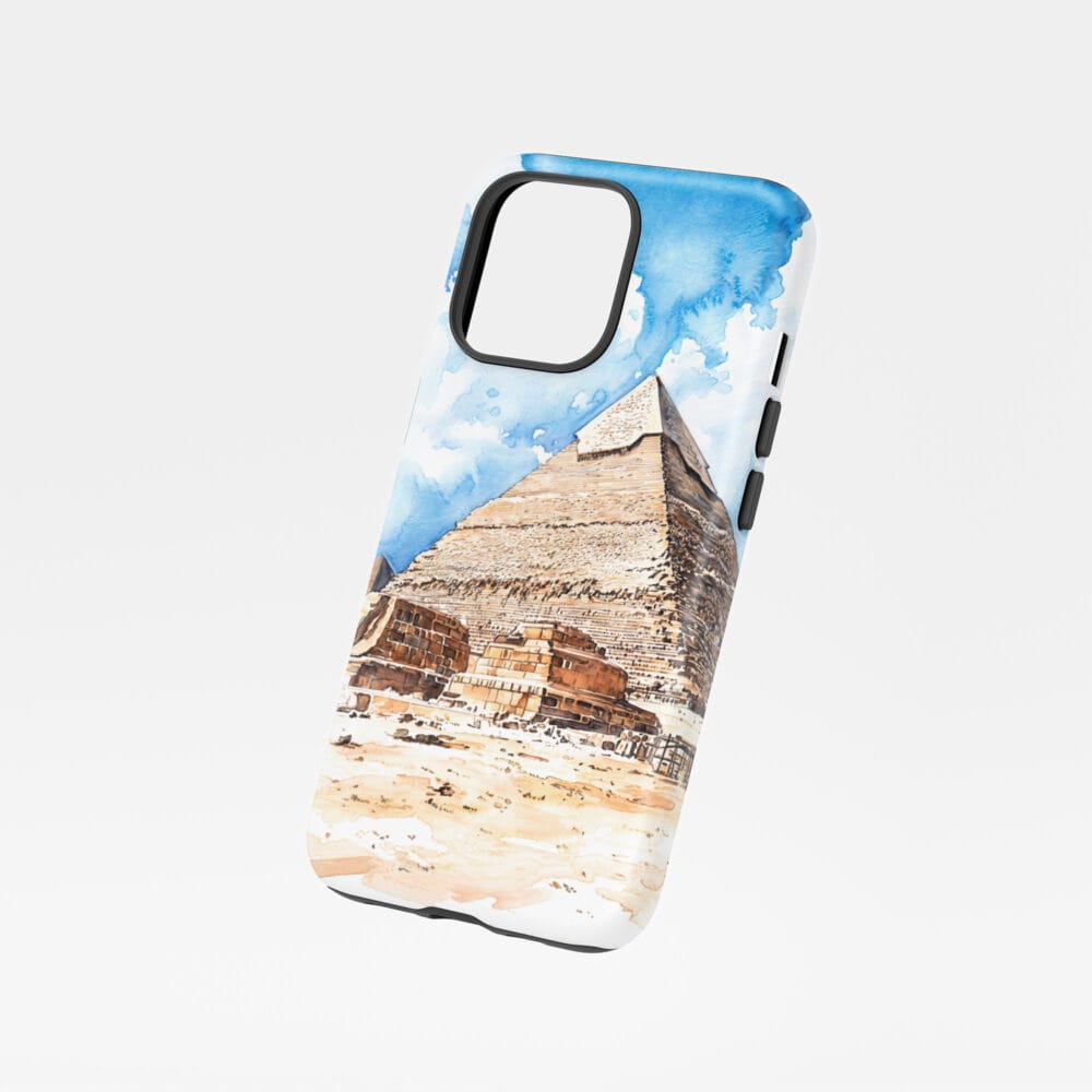 01 - The Pyramids of Giza Watercolor Art Phone Case - Floating.jpg 01 - The Pyramids of Giza Watercolor Art Phone Case - Floating.jpg