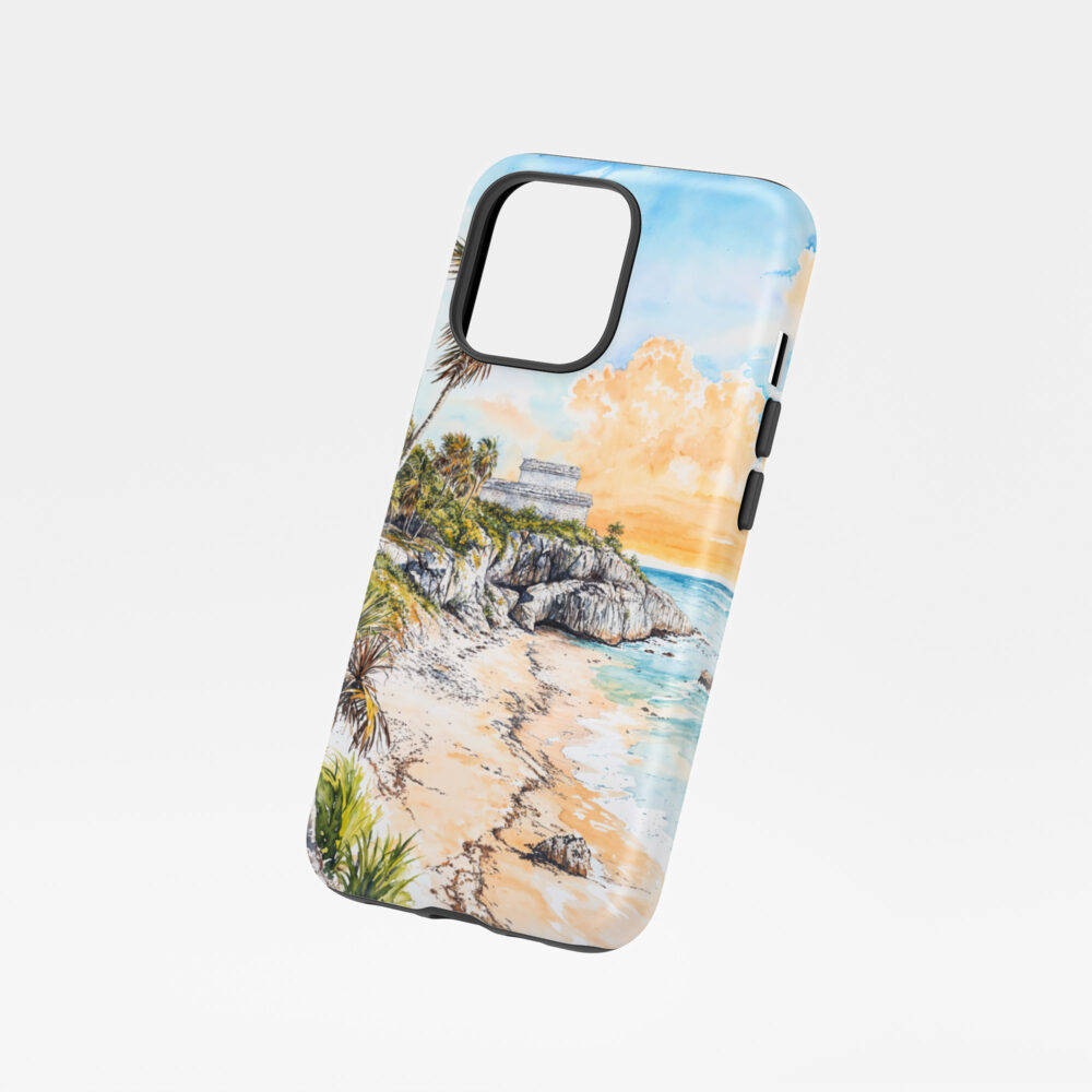 01 - Tulum Mexico Watercolor Art Phone Case - Floating.jpg 01 - Tulum Mexico Watercolor Art Phone Case - Floating.jpg
