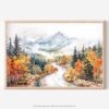 01 - White Mountains National Park Watercolor - Horizontal Art - Digital Download - Main.jpg
