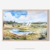 01 - Yellowstone National Park Watercolor - Horizontal Art - Digital Download - Main.jpg