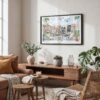 02 - A Morning in Amsterdam Watercolor Art - Horizontal Art - Digital Download - Boho Living Room.jpg