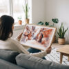 02 - A Woman Holding A Framed Antelope Canyon National Park Watercolor - Horizontal Art Print.jpg