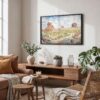 02 - Arizona Desert Watercolor - Horizontal Art - Digital Download - Boho Living Room.jpg