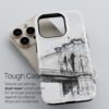 02 - Brooklyn Bridge - Pencil Drawing Phone Case - Tough Case.jpg