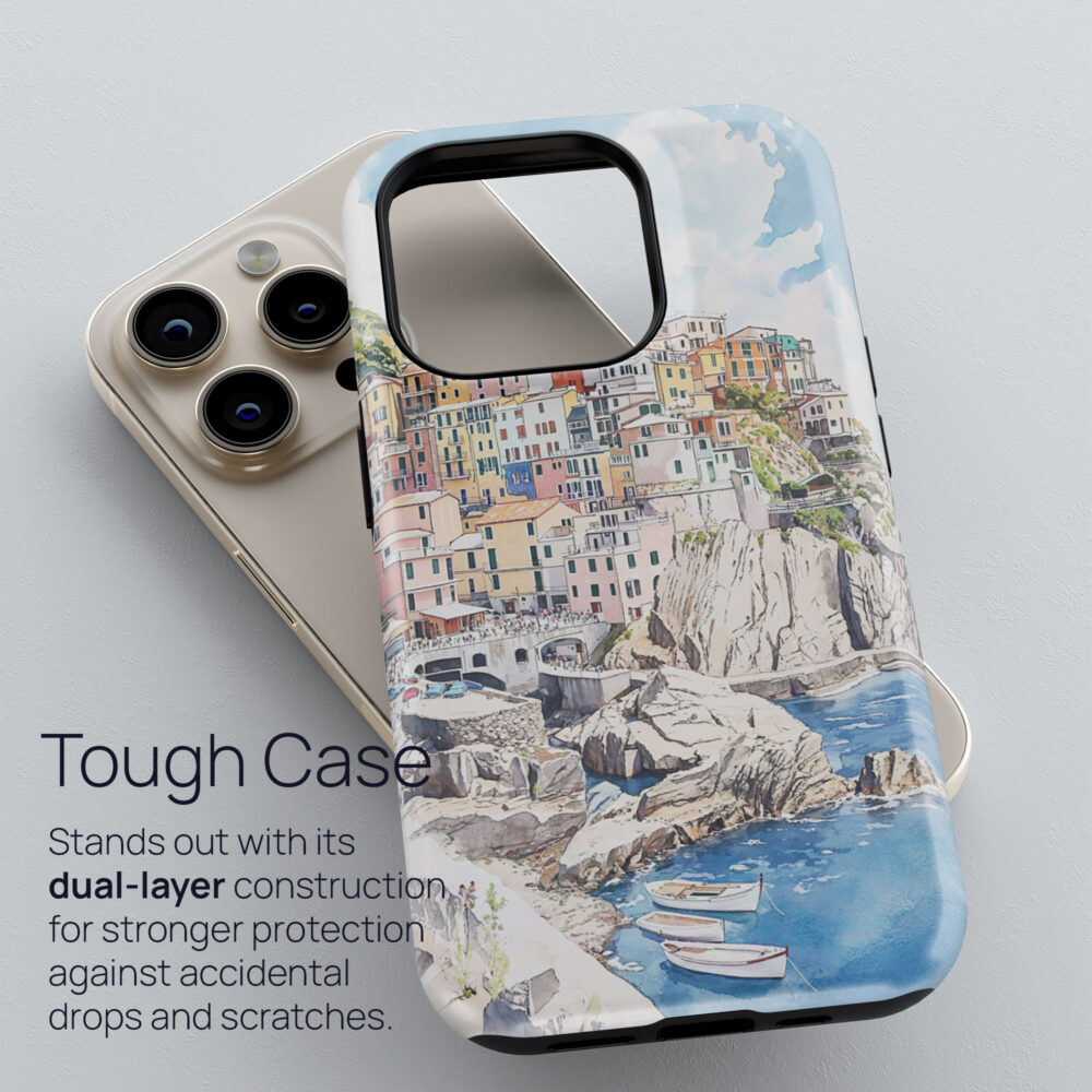 02 - Cinque Terre Watercolor Art Phone Case - Tough Case.jpg 02 - Cinque Terre Watercolor Art Phone Case - Tough Case.jpg