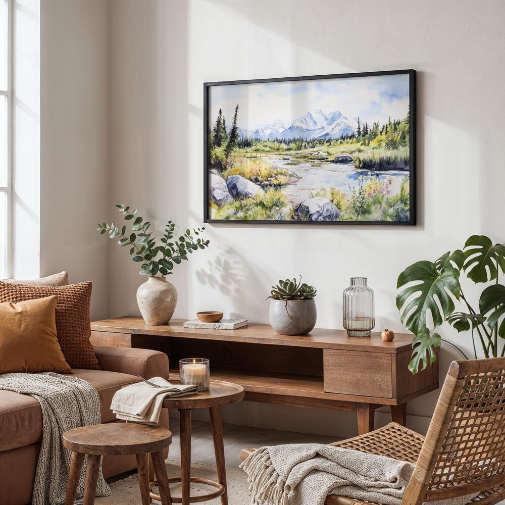 02 - Denali National Park Watercolor - Horizontal Art - Digital Download - Boho Living Room.jpg 02 - Denali National Park Watercolor - Horizontal Art - Digital Download - Boho Living Room.jpg