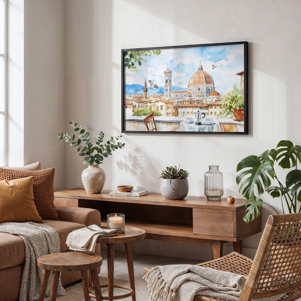 02 - Florence Cathedral Watercolor Art - Horizontal Art - Digital Download - Boho Living Room.jpg 02 - Florence Cathedral Watercolor Art - Horizontal Art - Digital Download - Boho Living Room.jpg