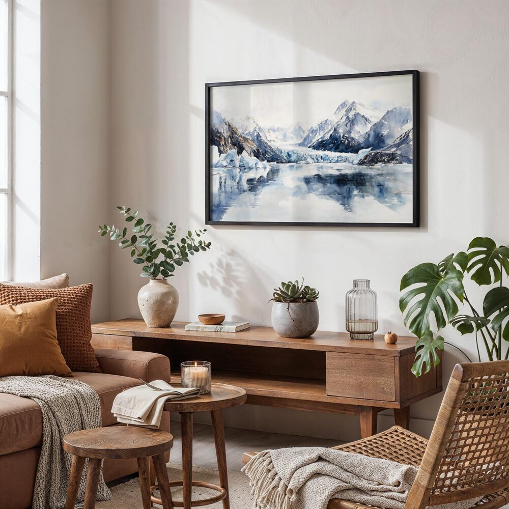 02 - Glacier Bay National Park Watercolor - Horizontal Art - Digital Download - Boho Living Room.jpg 02 - Glacier Bay National Park Watercolor - Horizontal Art - Digital Download - Boho Living Room.jpg