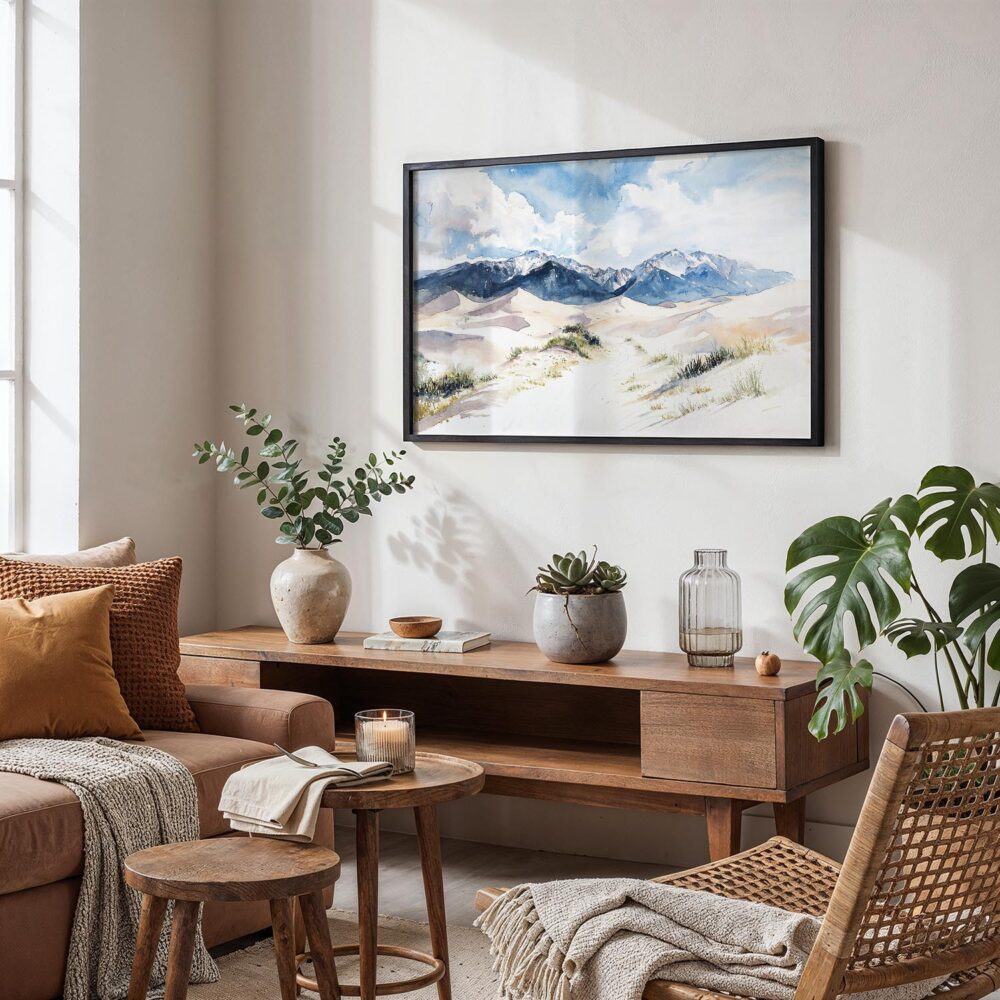 02 - Great Sand Dunes National Park Watercolor - Horizontal Art - Digital Download - Boho Living Room.jpg 02 - Great Sand Dunes National Park Watercolor - Horizontal Art - Digital Download - Boho Living Room.jpg
