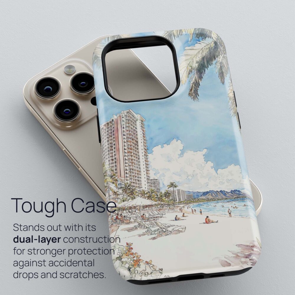 02 - Hawaii - Maui - Watercolor Art Phone Case - Tough Case.jpg 02 - Hawaii - Maui - Watercolor Art Phone Case - Tough Case.jpg