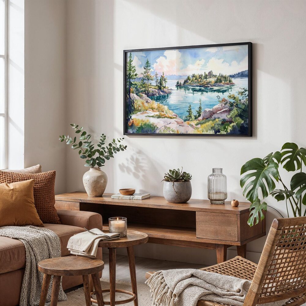 02 - Isle Royale National Park Watercolor - Horizontal Art - Digital Download - Boho Living Room.jpg 02 - Isle Royale National Park Watercolor - Horizontal Art - Digital Download - Boho Living Room.jpg