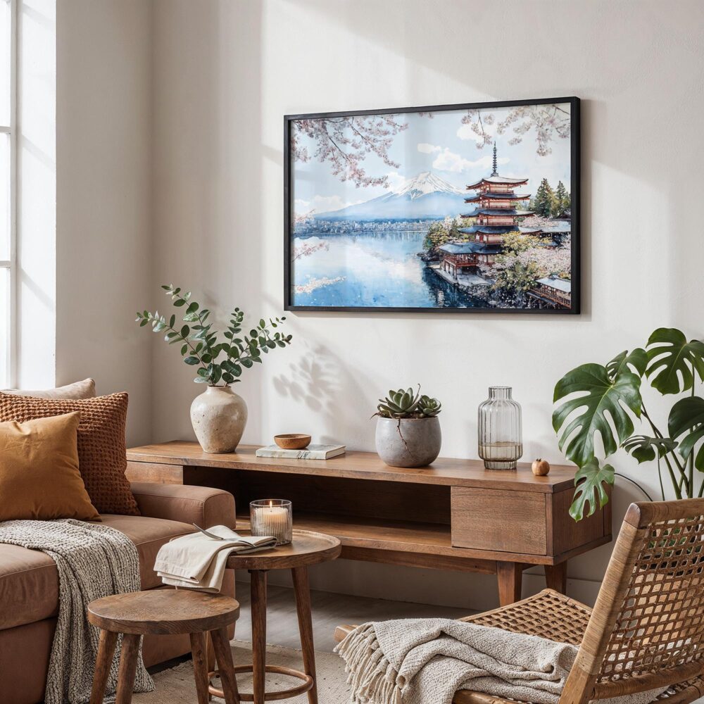 02 - Japan Mount Fuji Watercolor Art - Horizontal Art - Digital Download - Boho Living Room.jpg 02 - Japan Mount Fuji Watercolor Art - Horizontal Art - Digital Download - Boho Living Room.jpg