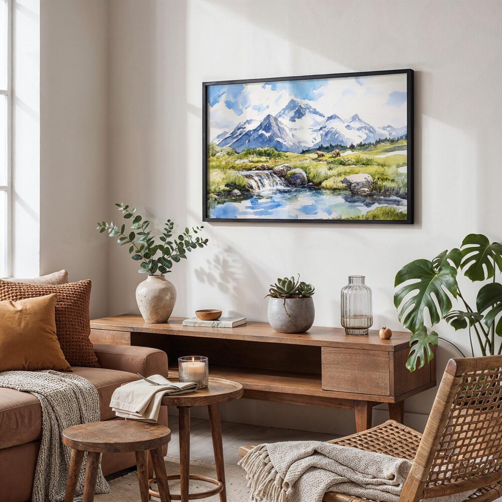 02 - Katmai National Park Watercolor - Horizontal Art - Digital Download - Boho Living Room.jpg 02 - Katmai National Park Watercolor - Horizontal Art - Digital Download - Boho Living Room.jpg