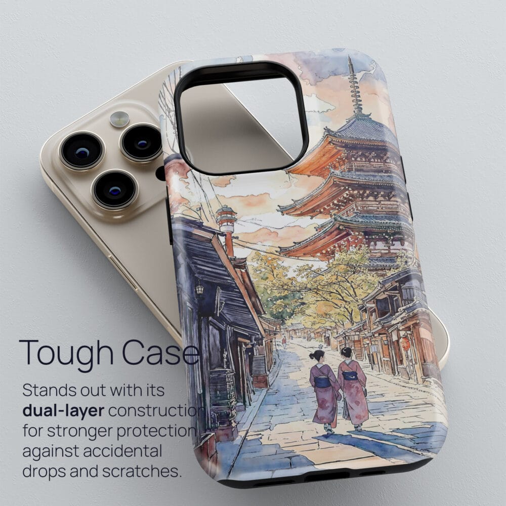 02 - Kyoto Hokan-ji Temple - Watercolor Art Phone Case - Tough Case.jpg 02 - Kyoto Hokan-ji Temple - Watercolor Art Phone Case - Tough Case.jpg