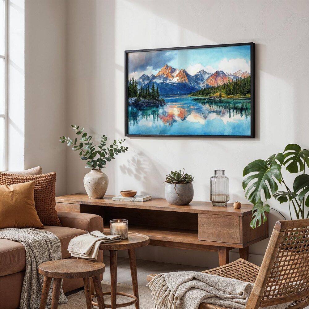 02 - Lake Clark National Park Watercolor - Horizontal Art - Digital Download - Boho Living Room.jpg 02 - Lake Clark National Park Watercolor - Horizontal Art - Digital Download - Boho Living Room.jpg
