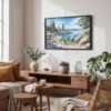 02 - Lake Tahoe Watercolor - Horizontal Art - Digital Download - Boho Living Room.jpg