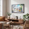 02 - Lisbon Tram 28 Watercolor Art - Horizontal Art - Digital Download - Boho Living Room.jpg