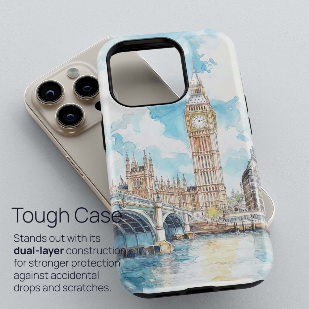 02 - London Big Ben - Watercolor Art Phone Case - Tough Case.jpg 02 - London Big Ben - Watercolor Art Phone Case - Tough Case.jpg