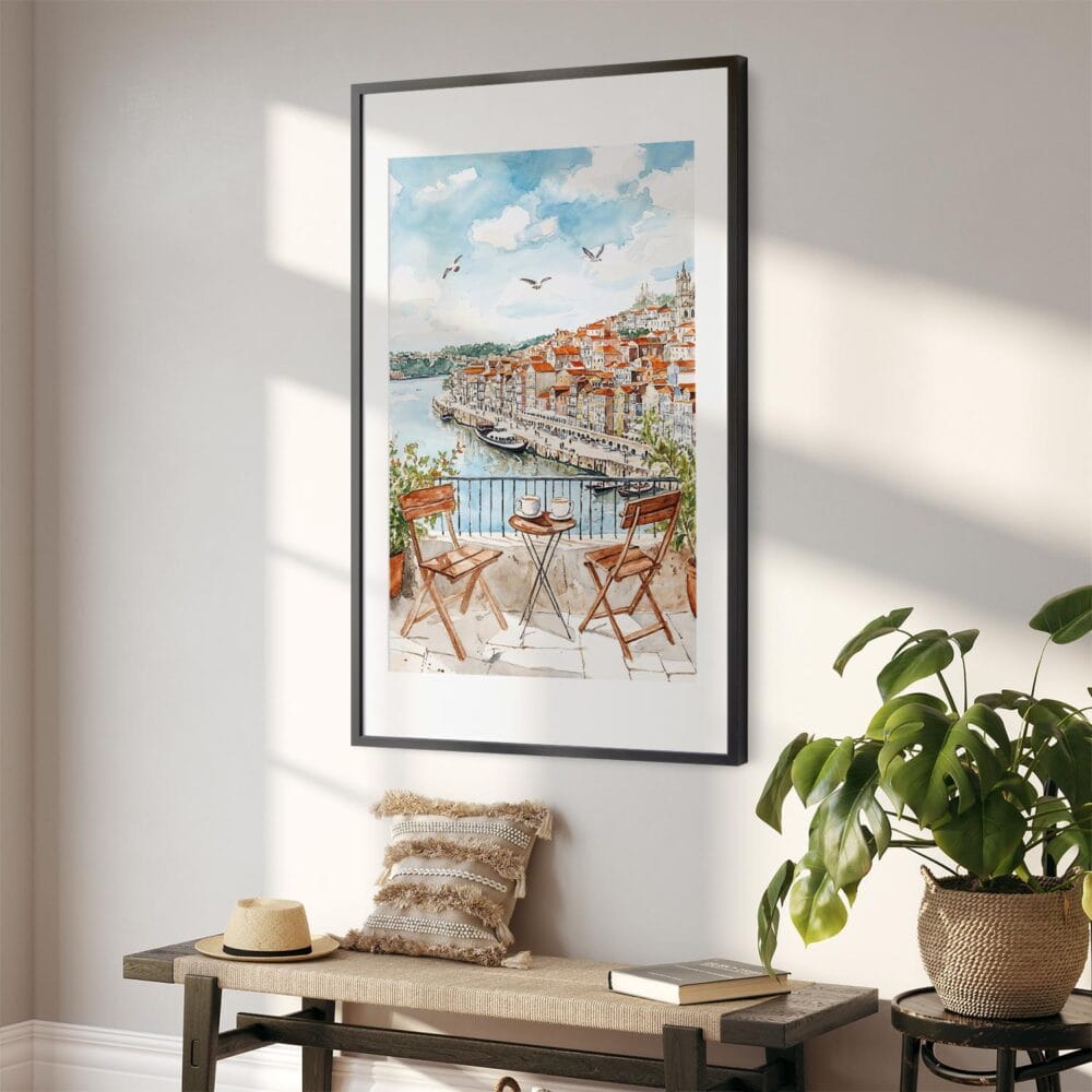 02 - Morning Coffee in Porto Watercolor Art - Digital Download - Hallway.jpg 02 - Morning Coffee in Porto Watercolor Art - Digital Download - Hallway.jpg