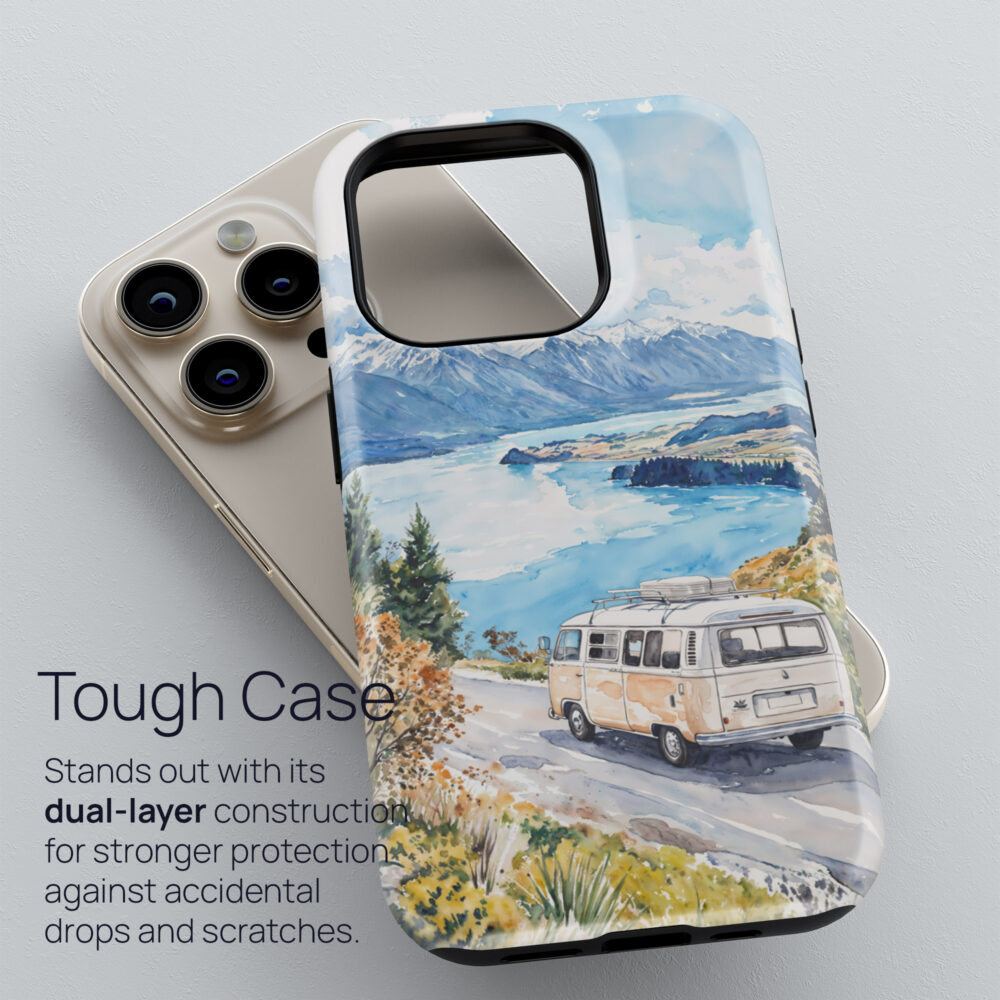 02 - Mount Cook Road NZ Watercolor Art Phone Case - Tough Case.jpg 02 - Mount Cook Road NZ Watercolor Art Phone Case - Tough Case.jpg