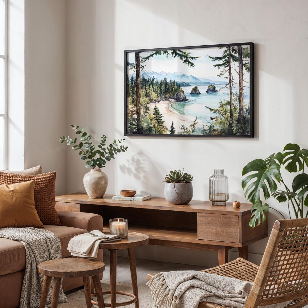 02 - Olympic National Park Watercolor - Horizontal Art - Digital Download - Boho Living Room.jpg 02 - Olympic National Park Watercolor - Horizontal Art - Digital Download - Boho Living Room.jpg
