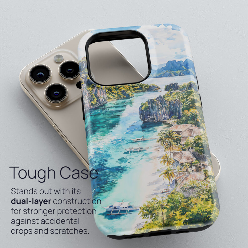 02 - Palawan Philippines Watercolor Art Phone Case - Tough Case.jpg 02 - Palawan Philippines Watercolor Art Phone Case - Tough Case.jpg