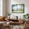 02 - Picnic in Central Park New York Watercolor Art - Horizontal Art - Digital Download - Boho Living Room.jpg