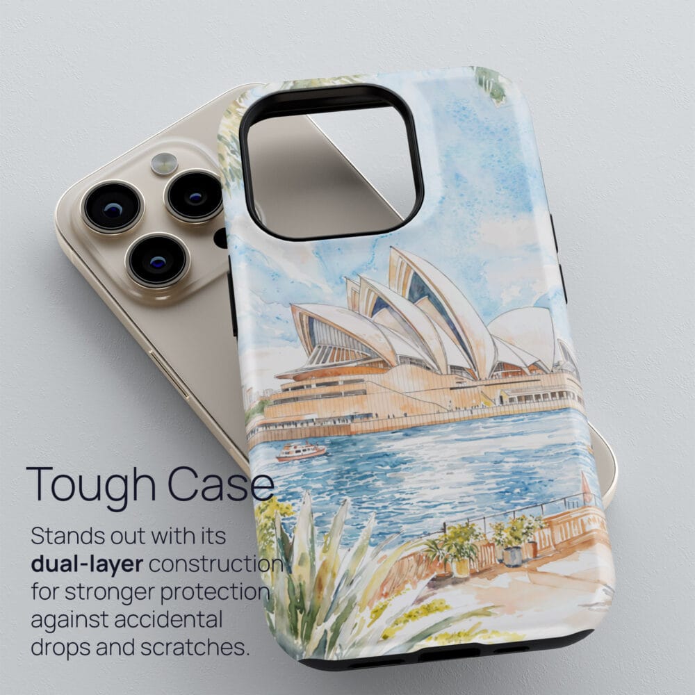 02 - Sydney Australia Watercolor Art Phone Case - Tough Case.jpg 02 - Sydney Australia Watercolor Art Phone Case - Tough Case.jpg