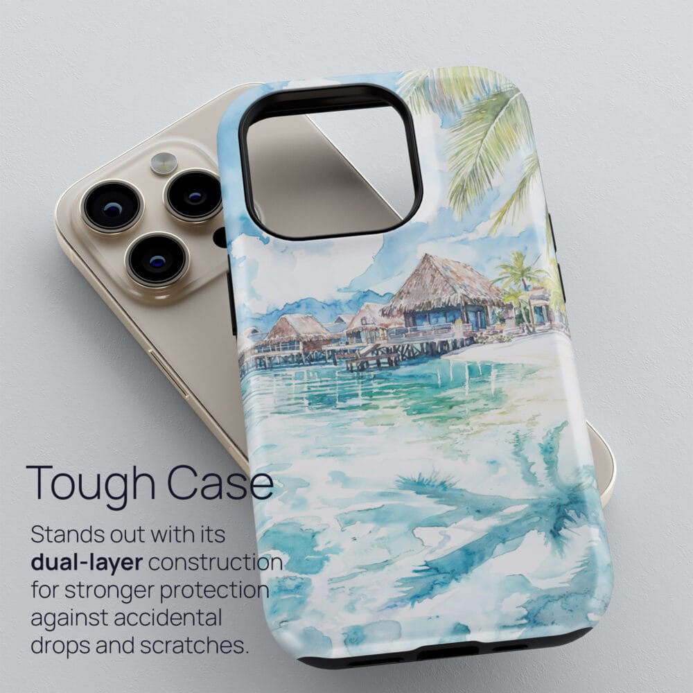 02 - Tahiti Watercolor Art Phone Case - Tough Case.jpg 02 - Tahiti Watercolor Art Phone Case - Tough Case.jpg