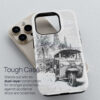 02 - Thailand - Tuk Tuk - Pencil Drawing Art Phone Case - Tough Case.jpg