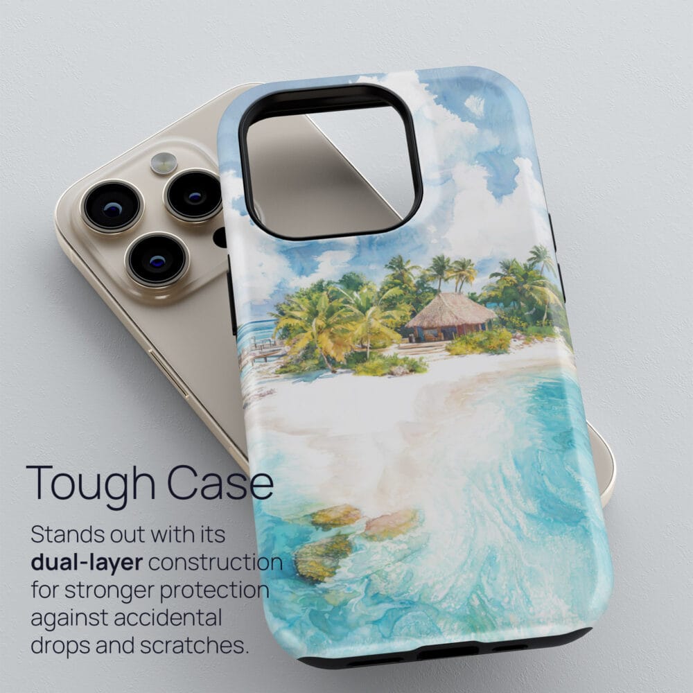 02 - The Bahamas Watercolor Art Phone Case - Tough Case.jpg 02 - The Bahamas Watercolor Art Phone Case - Tough Case.jpg