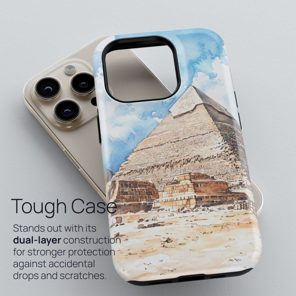 02 - The Pyramids of Giza Watercolor Art Phone Case - Tough Case.jpg 02 - The Pyramids of Giza Watercolor Art Phone Case - Tough Case.jpg