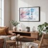 02 - Tokyo Skytree During Sakura Season Watercolor Art - Horizontal Art - Digital Download - Boho Living Room.jpg