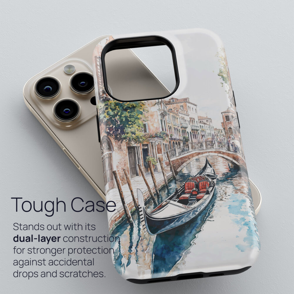 02 - Venice Gondola - Watercolor Art Phone Case - Tough Case.jpg 02 - Venice Gondola - Watercolor Art Phone Case - Tough Case.jpg