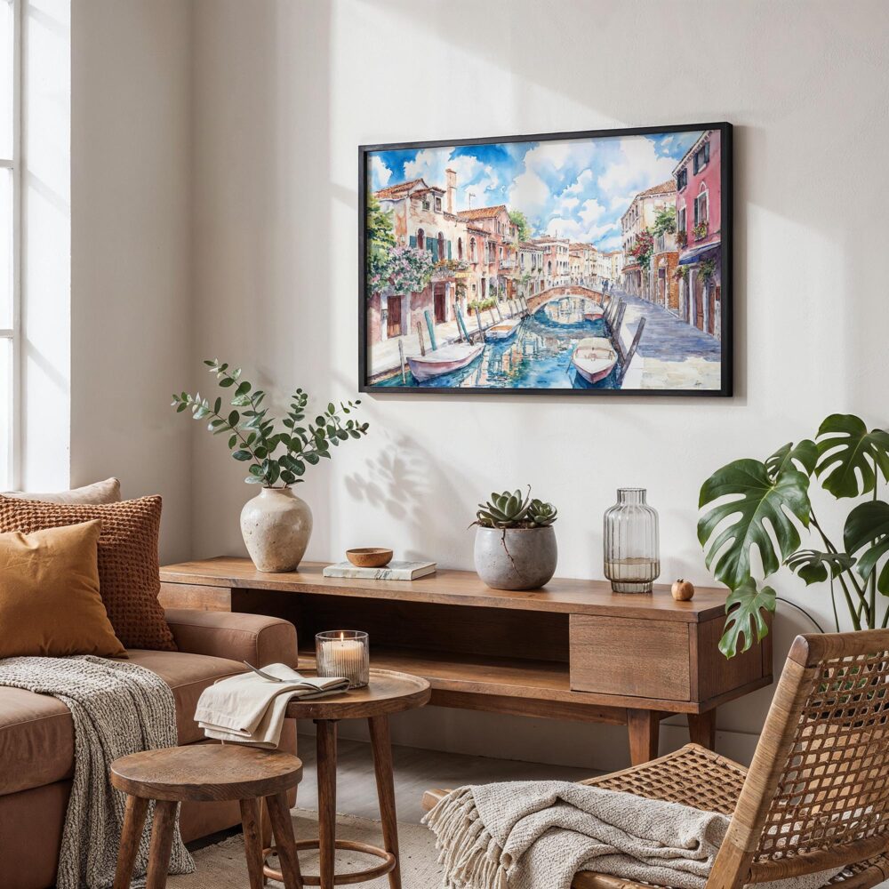 02 - Venice Italy Canals Watercolor Art - Horizontal Art - Digital Download - Boho Living Room.jpg 02 - Venice Italy Canals Watercolor Art - Horizontal Art - Digital Download - Boho Living Room.jpg