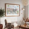 03 - A Morning in Amsterdam Watercolor Art - Horizontal Art - Digital Download - Boho Living Room 2.jpg