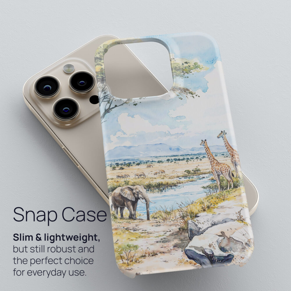 03 - Africa Serengeti Watercolor Art Phone Case - Snap Case.jpg 03 - Africa Serengeti Watercolor Art Phone Case - Snap Case.jpg