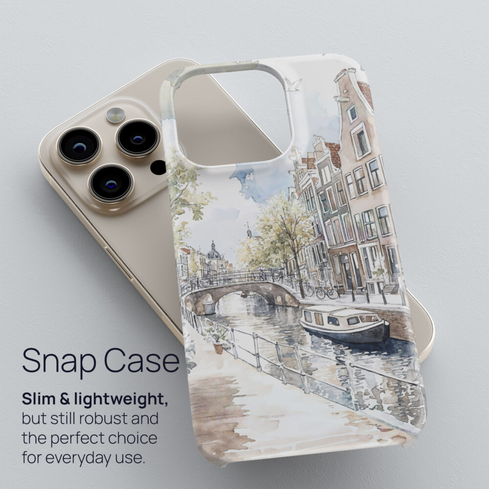 03 - Amsterdam - Grachtengordel Boat - Watercolor Art Phone Case - Snap Case.jpg 03 - Amsterdam - Grachtengordel Boat - Watercolor Art Phone Case - Snap Case.jpg