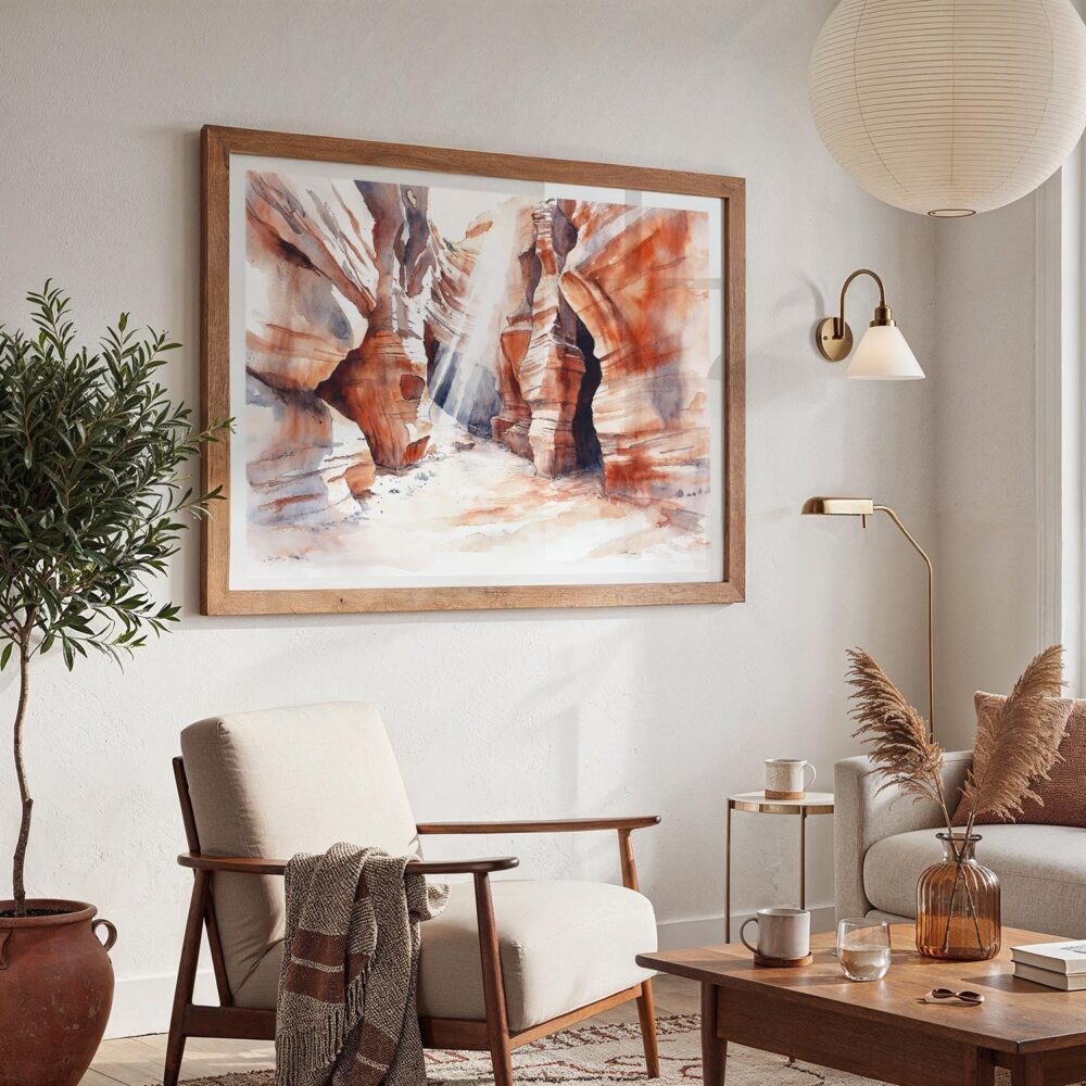 03 - Antelope Canyon National Park Watercolor - Horizontal Art - Digital Download - Boho Living Room 2.jpg 03 - Antelope Canyon National Park Watercolor - Horizontal Art - Digital Download - Boho Living Room 2.jpg