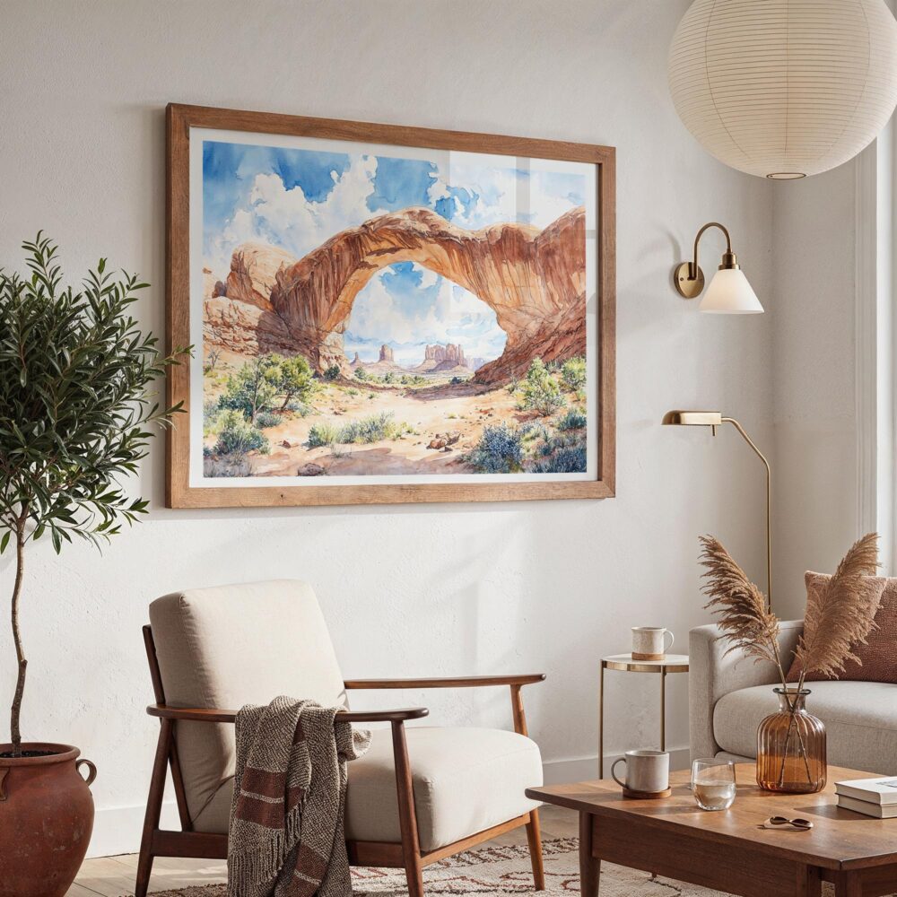 03 - Arches National Park Watercolor - Horizontal Art - Digital Download - Boho Living Room 2.jpg 03 - Arches National Park Watercolor - Horizontal Art - Digital Download - Boho Living Room 2.jpg