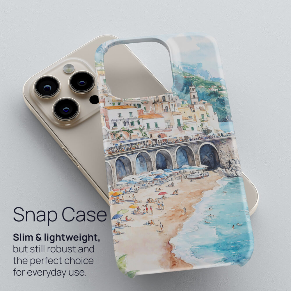 03 - Atrani Italy Watercolor Art Phone Case - Snap Case.jpg 03 - Atrani Italy Watercolor Art Phone Case - Snap Case.jpg