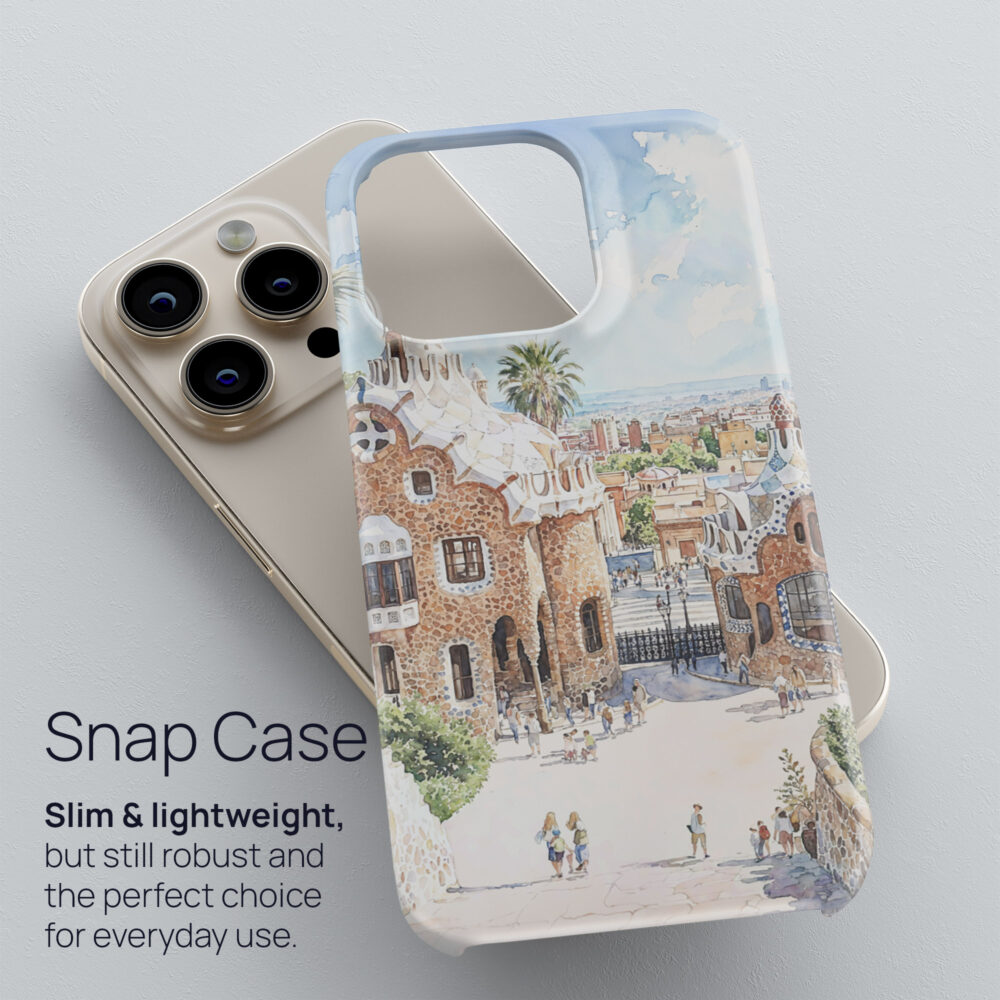 03 - Barcelona Park Guell - Watercolor Art Phone Case - Snap Case.jpg 03 - Barcelona Park Guell - Watercolor Art Phone Case - Snap Case.jpg