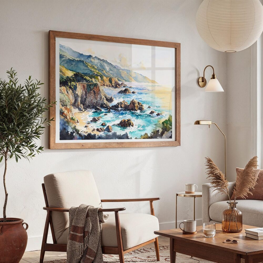 03 - Big Sur Watercolor - Horizontal Art - Digital Download - Boho Living Room 2.jpg 03 - Big Sur Watercolor - Horizontal Art - Digital Download - Boho Living Room 2.jpg